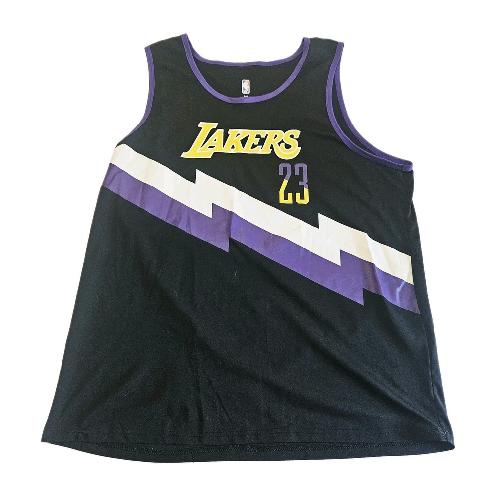 NBA Los Angeles Lakers LeBron James #23 Basketball Black XL Jersey Tank Top